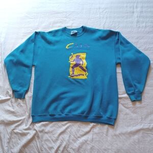 1990s Hanes Canadian Aerobics Instructors' Network Turquoise Sweatshirt XL